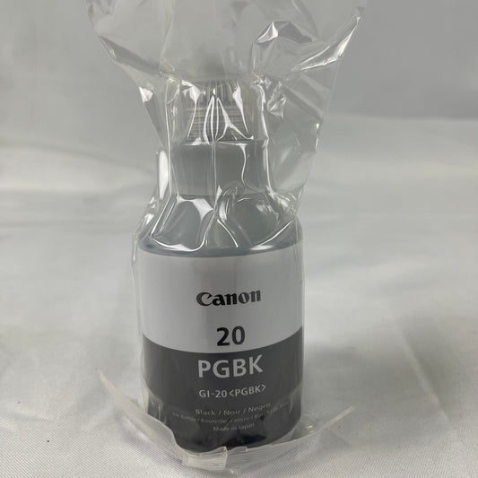 Canon GI-20 PGBK Pigment Black Ink Bottle 170ml for MegaTank NEW Sealed