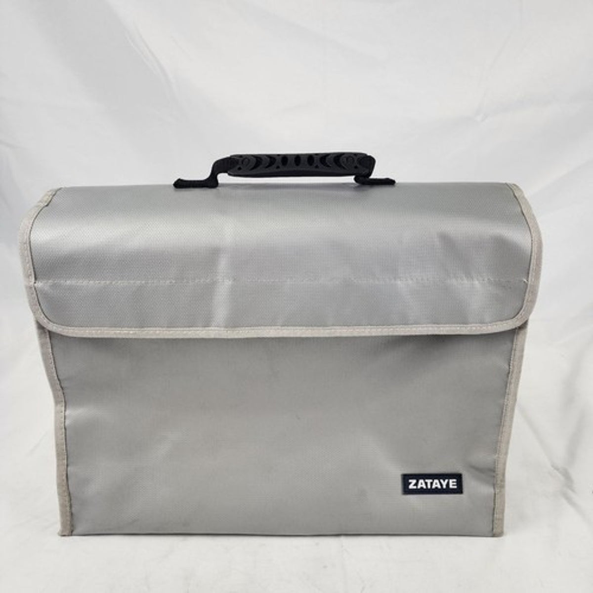 Fireproof Document Bag Set Large File Organizer & Small Money Pouch Silver