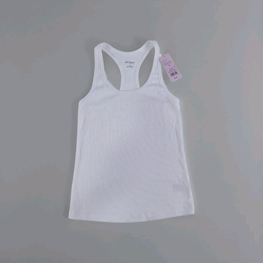 Wild Fable Women's White Ribbed Racerback Tank Top M Cotton Blend NWT