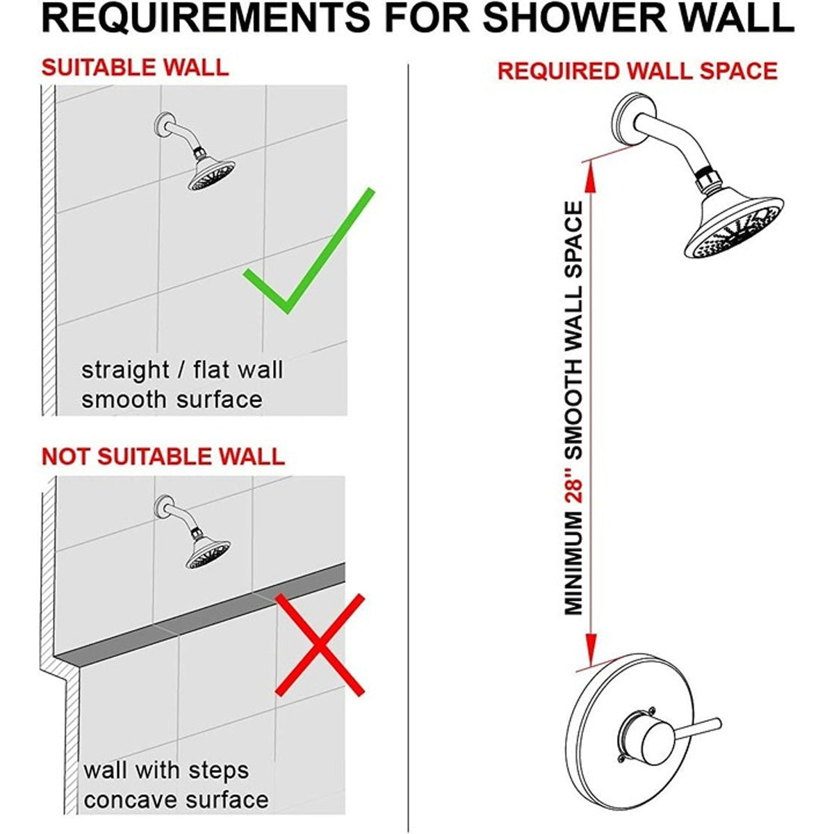 Chrome 5" Handheld Showerhead & Rain Shower Combination Shower Head
