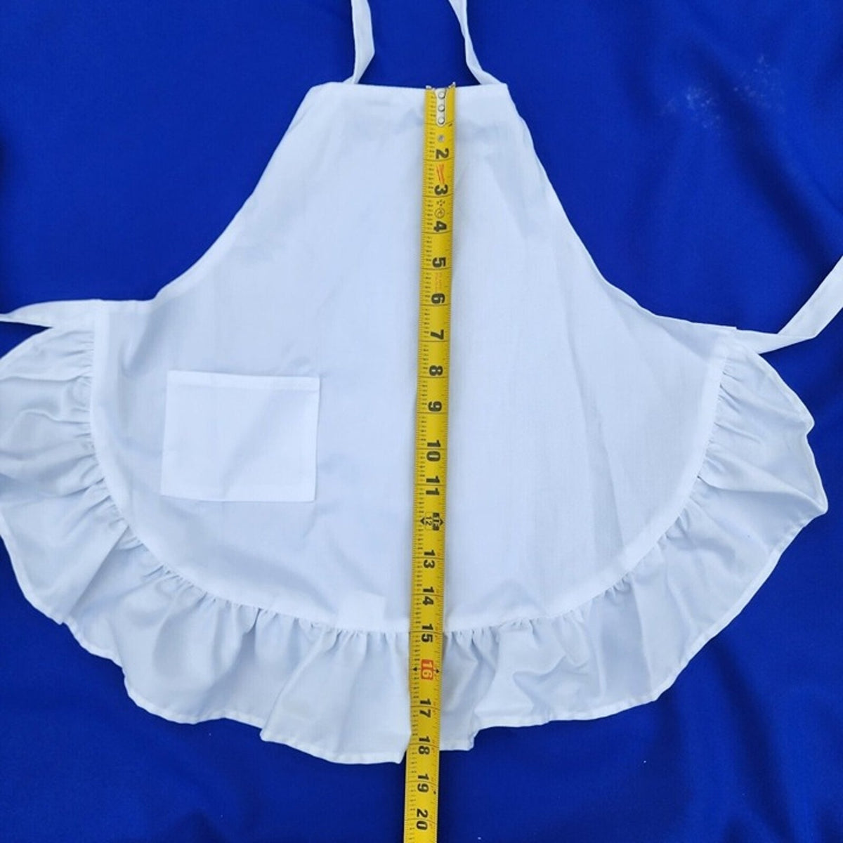 Girls Apron Paint Smock For Children Small Size Ages 8-12, White
