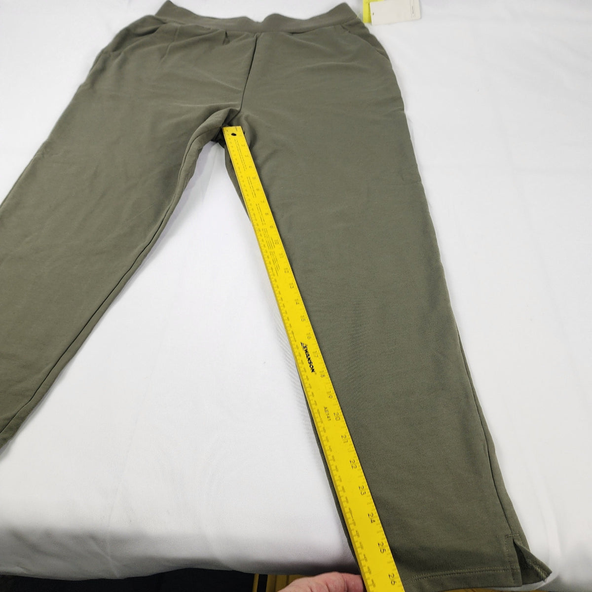 Women's Large (32-36" Waist) High-Rise French Terry Butter Wash Tapered Pants