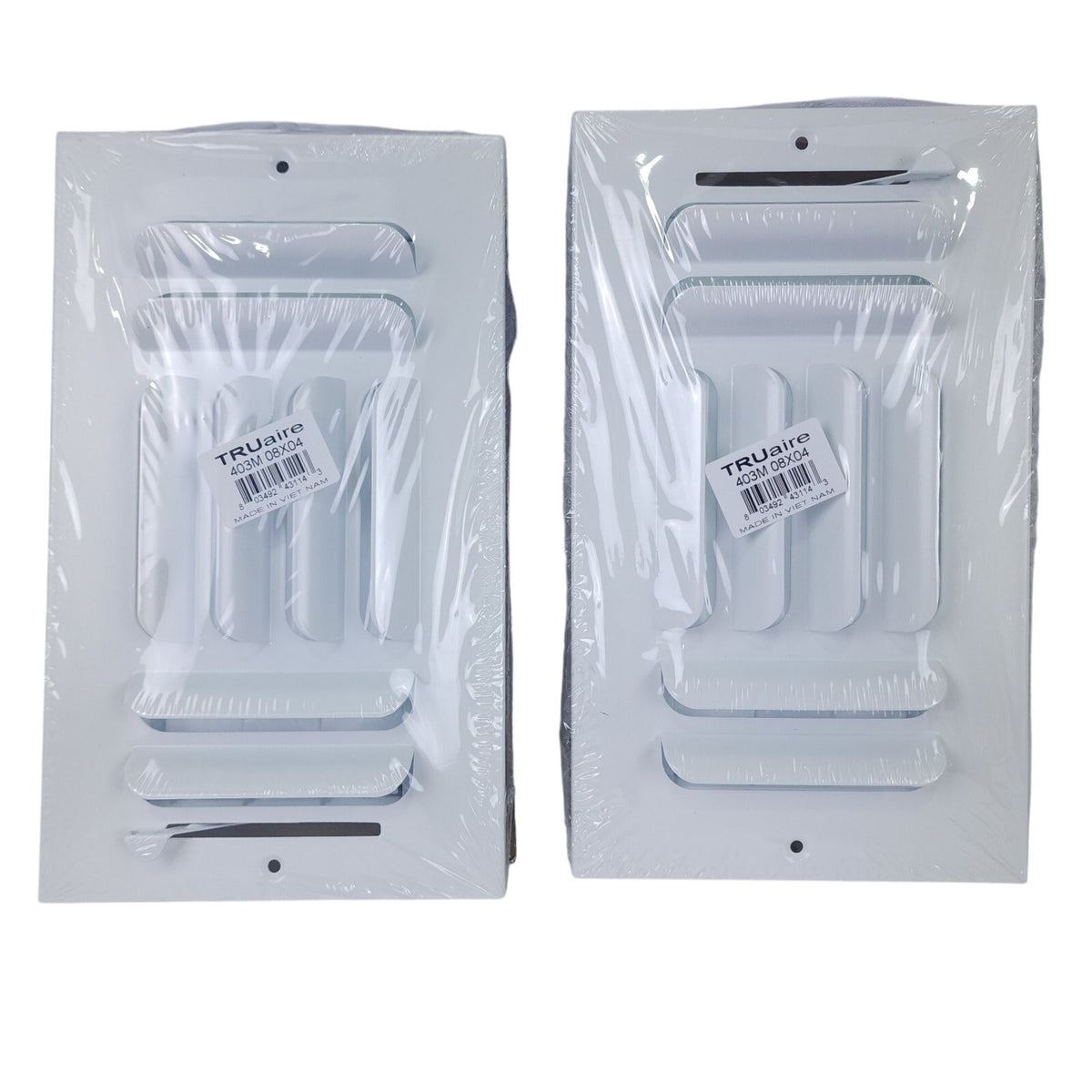 2-Pack TRUaire 403M White 8"x4" HVAC Air Register Grille Vent New 8x4 Inches