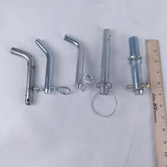 (5X) Assorted Heavy Duty Hitch Pins Clevis Lynch PTO Safety Pins Trailer Yard