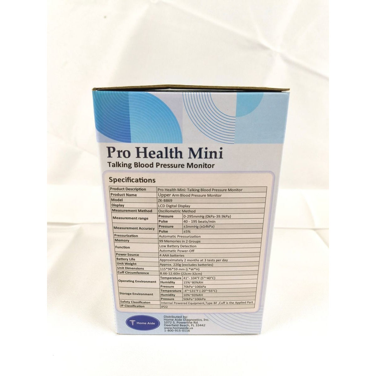 Pro Health Mini Talking Blood Pressure Monitor ZK-B869 Upper Arm Digital