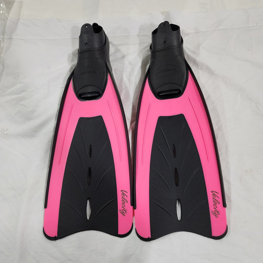 Aeris Velocity Full Foot Fins Childrens Flippers Pink XXS