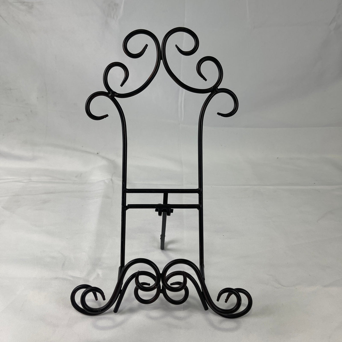 Wrought Iron Book Holder Rack Easel Bible Cookbook Art Display Black Metal