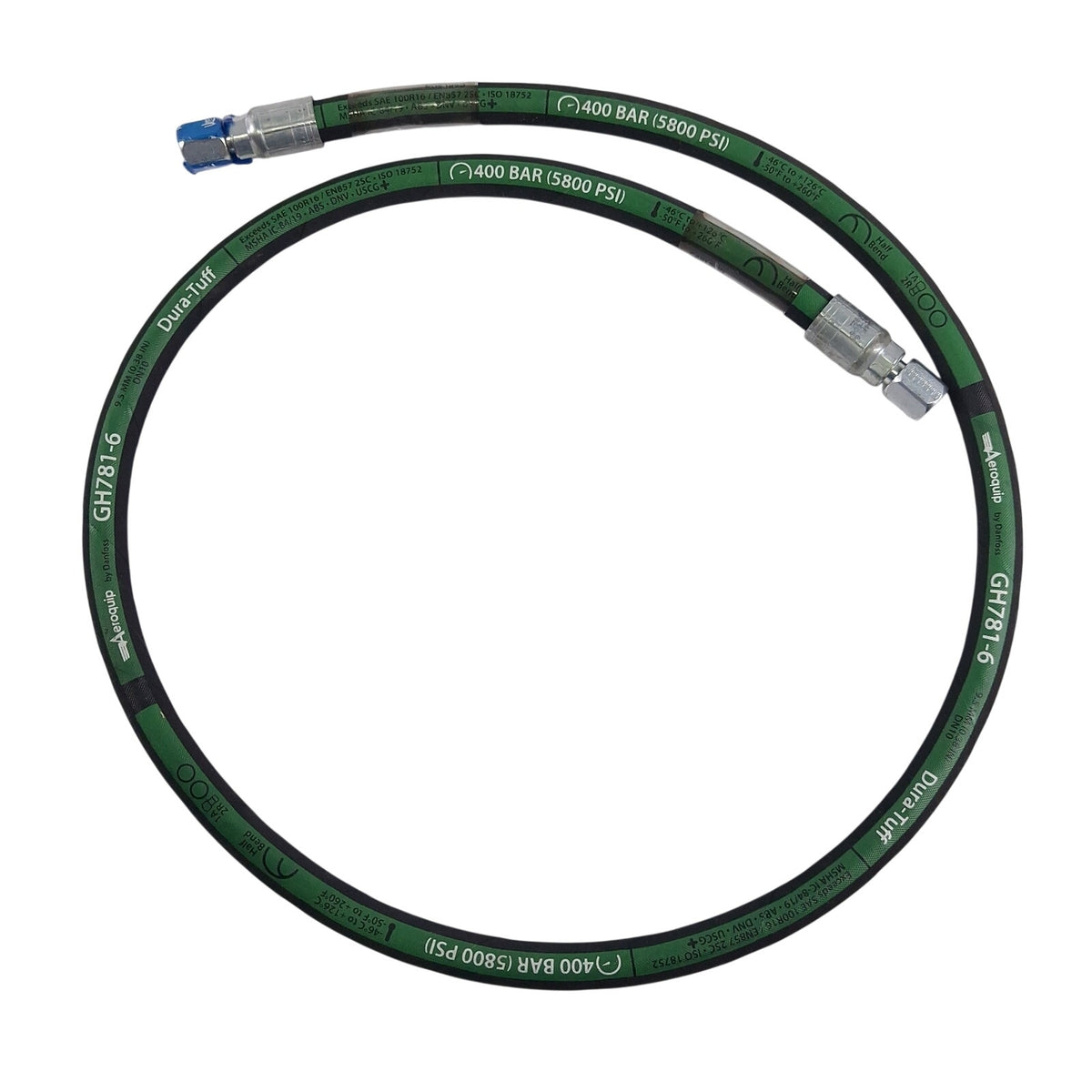 Eaton Aeroquip Dura-Tuff GH781-6 Hydraulic Hose 55" x 5/8" Female JIC 5800 PSI