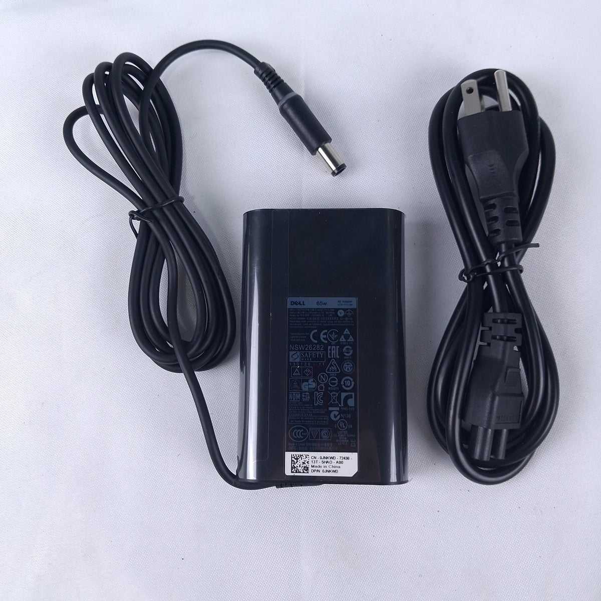 Dell 65W AC Power Adapter Charger 19.5V 3.34A LA65NM130 0JNKWD Laptop Cord Black