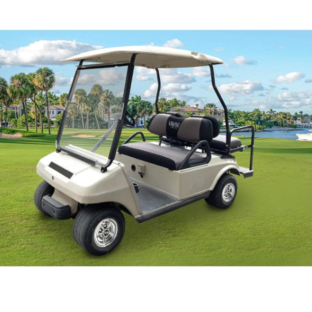 10L0L Golf Cart Front Seat Cover Grey/ Black Mesh EZGO TXT RXV Club Car DS XS