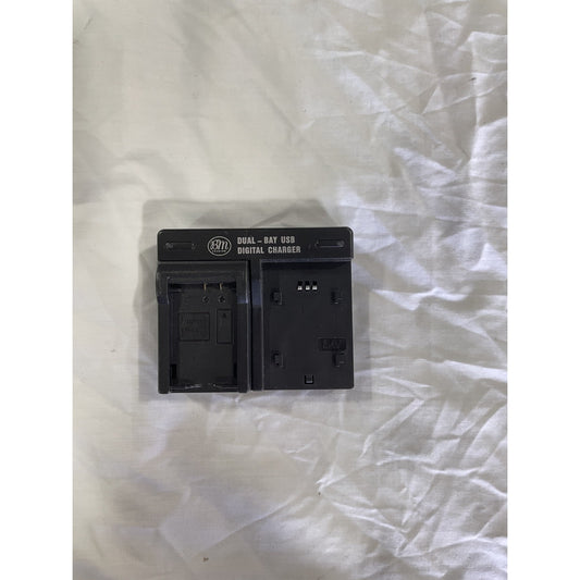 BM Premium Dual Bay USB Digital Camera Battery Charger Black