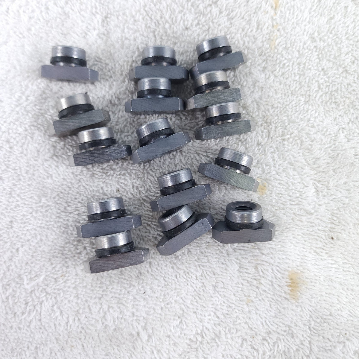 CNC Aluminum Hex Flange Sealing Nuts with O-Ring Seal Lot of 15 Machined