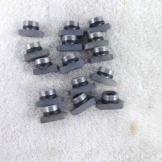 CNC Aluminum Hex Flange Sealing Nuts with O-Ring Seal Lot of 15 Machined