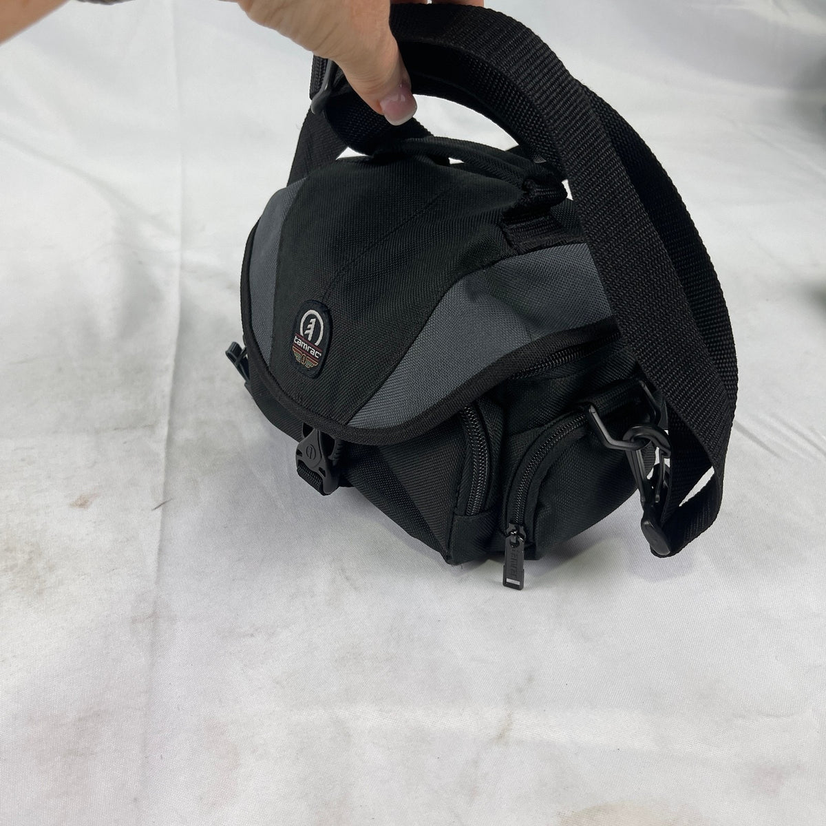 Tamrac Camera Bag Black Grey Padded Shoulder Strap DSLR Mirrorless Lens