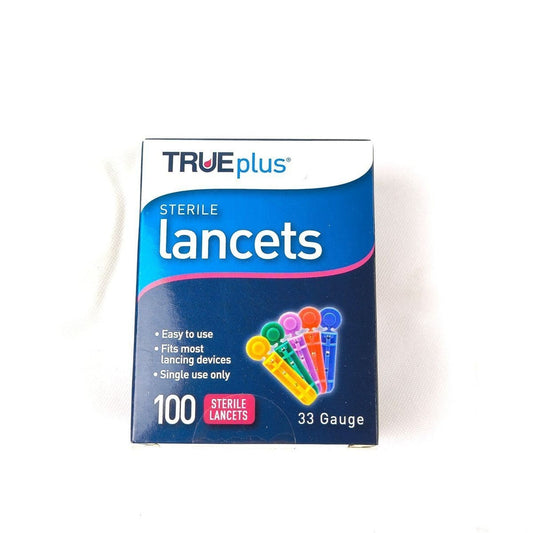 3-pk TRUEplus Sterile Lancets 33 Gauge 100ct Diabetic Blood Glucose Testing