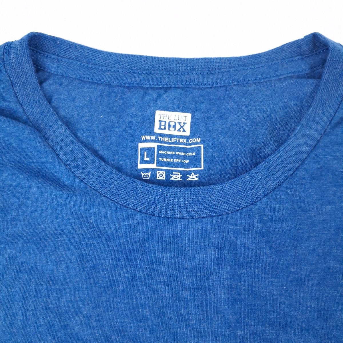 The Lift Box Plant The Seed Gym T-Shirt Blue L Fitness Workout Athletic Tee NWT