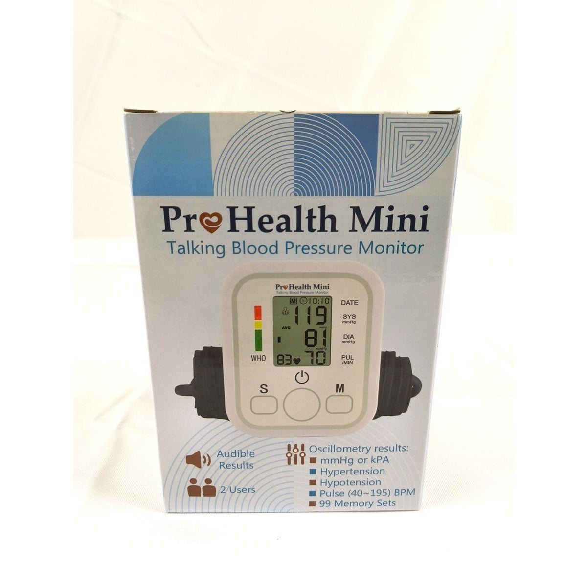 Pro Health Mini Talking Blood Pressure Monitor ZK-B869 Upper Arm Digital