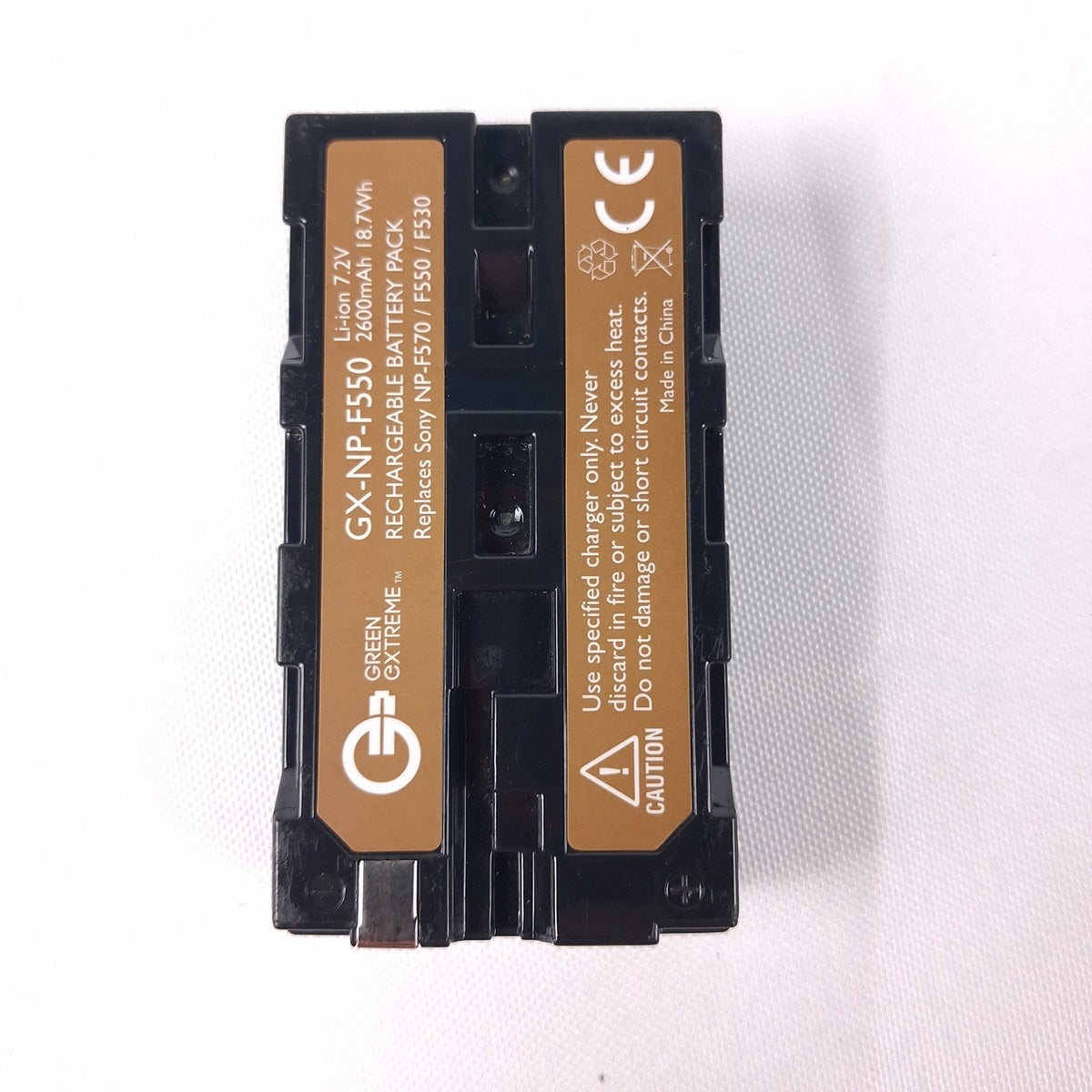 GREEN EXTREME GX-NP-F550 Li-ion Battery 7.2V 2600mAh Replaces Sony NP-F570