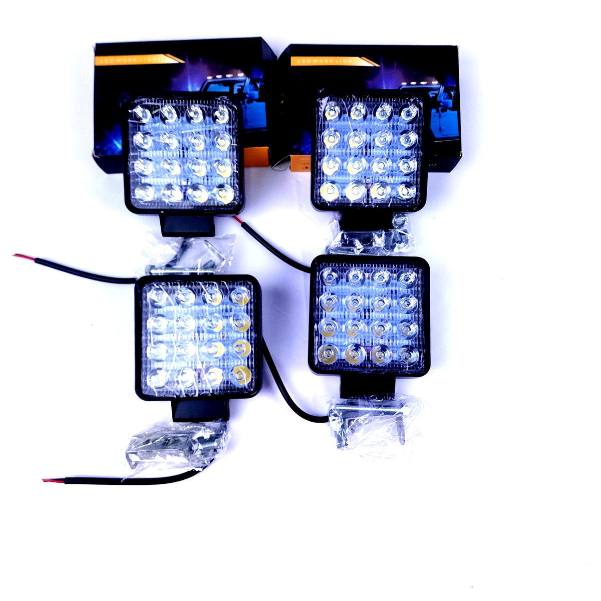 4 Inch LED Pods Light Bar 12V 24V Offroad Driving Fog Work Lights SUV Truck Boat