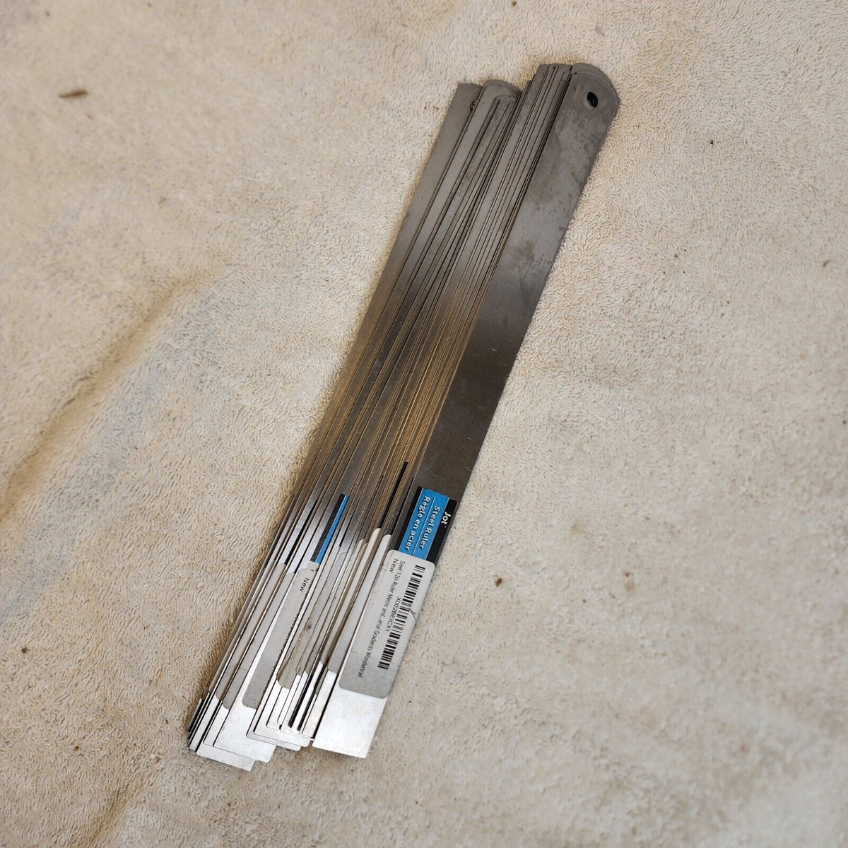 20-Pack Steel Rulers Standard & Metric 12 Inch Length Single Sided Straight Edge