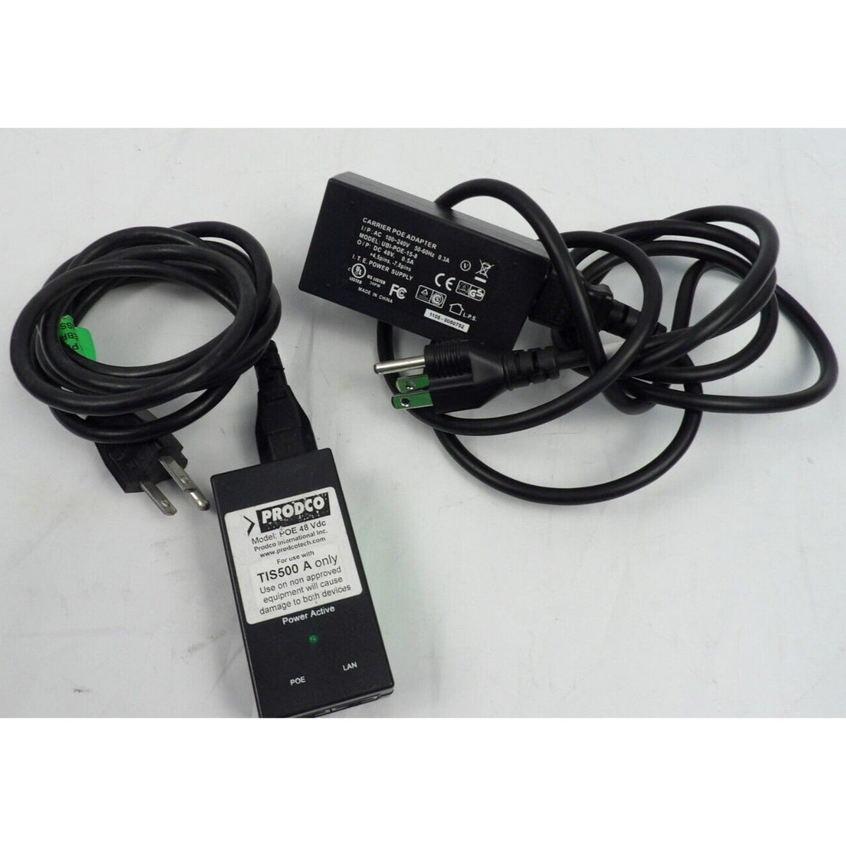 PRODCO PoE Injector 48V 0.5A Gigabit (POE-48-24W-G) 2-Pack for TIS500
