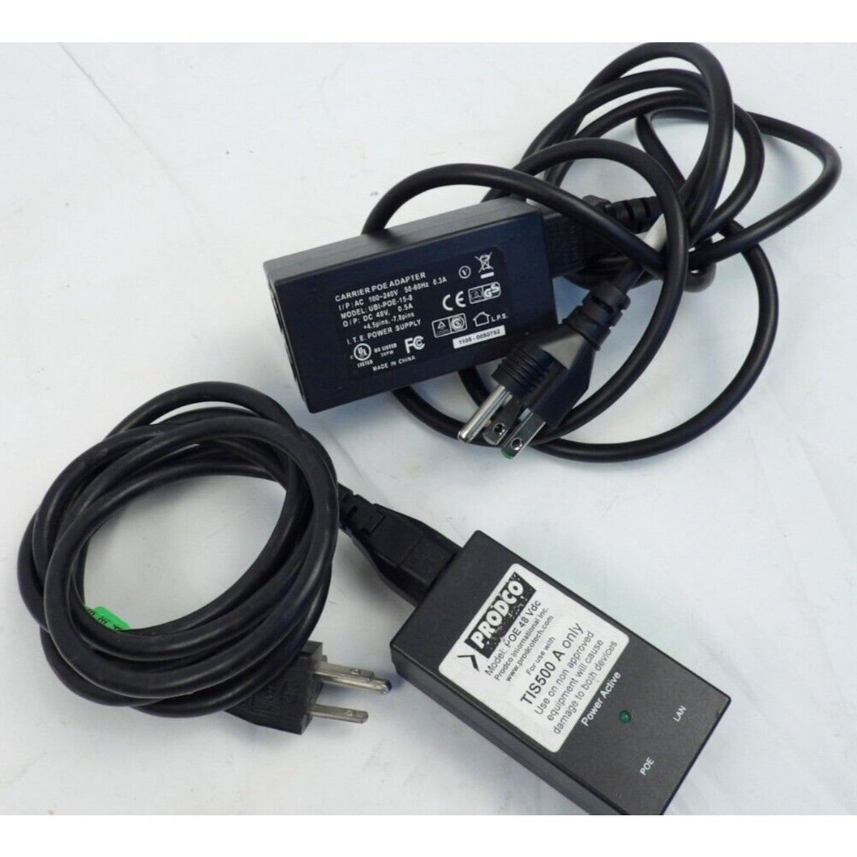 PRODCO PoE Injector 48V 0.5A Gigabit (POE-48-24W-G) 2-Pack for TIS500