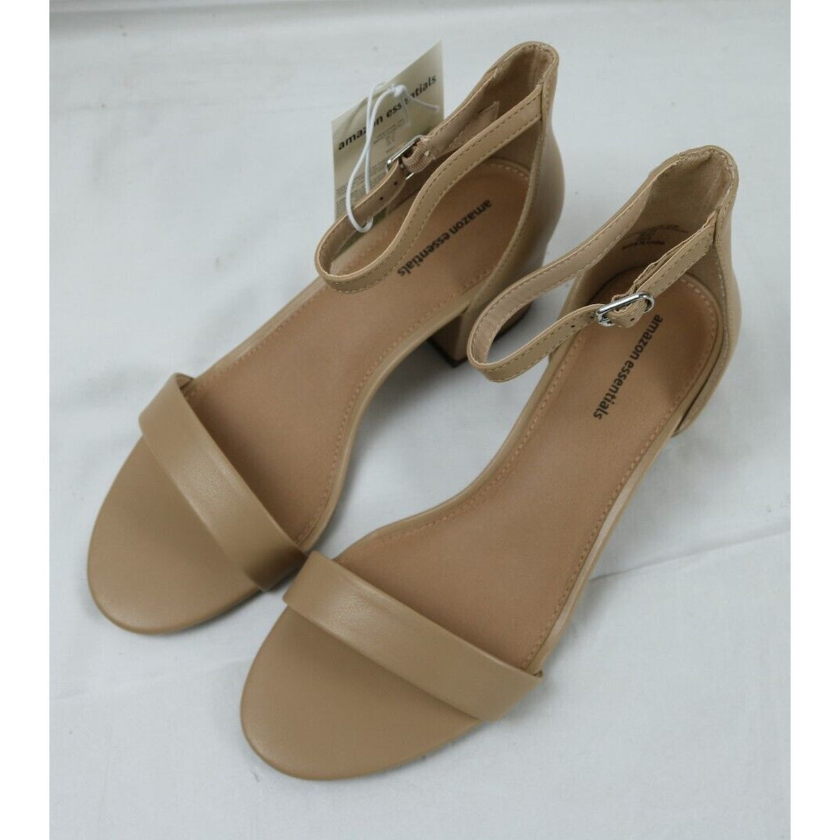 Women's Size 10W Nola One Strap Slip On Slide Heeled Sandals Beige (EU 41)
