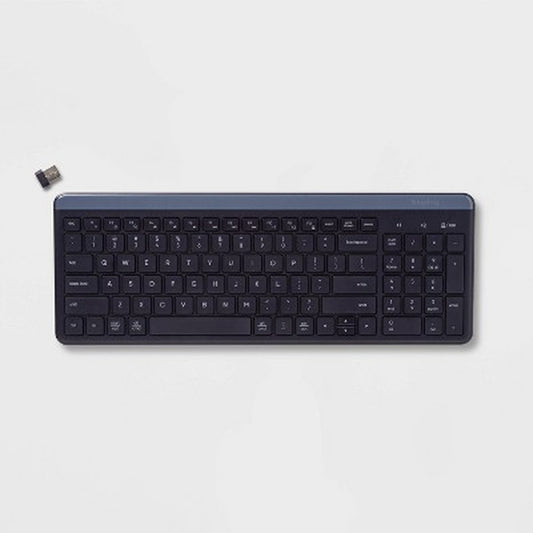Heyday Bluetooth Wireless Keyboard Multi-Device USB Dongle Midnight Blue Quiet