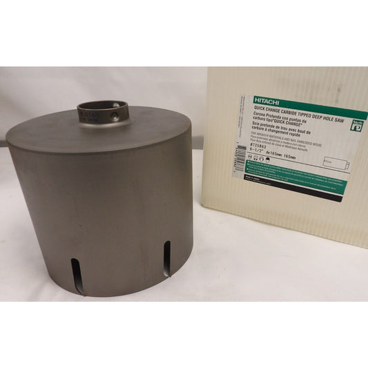 Hitachi 725863 6.5" Carbide Tipped Hole Saw Quick Change Core Bit Hardie Siding
