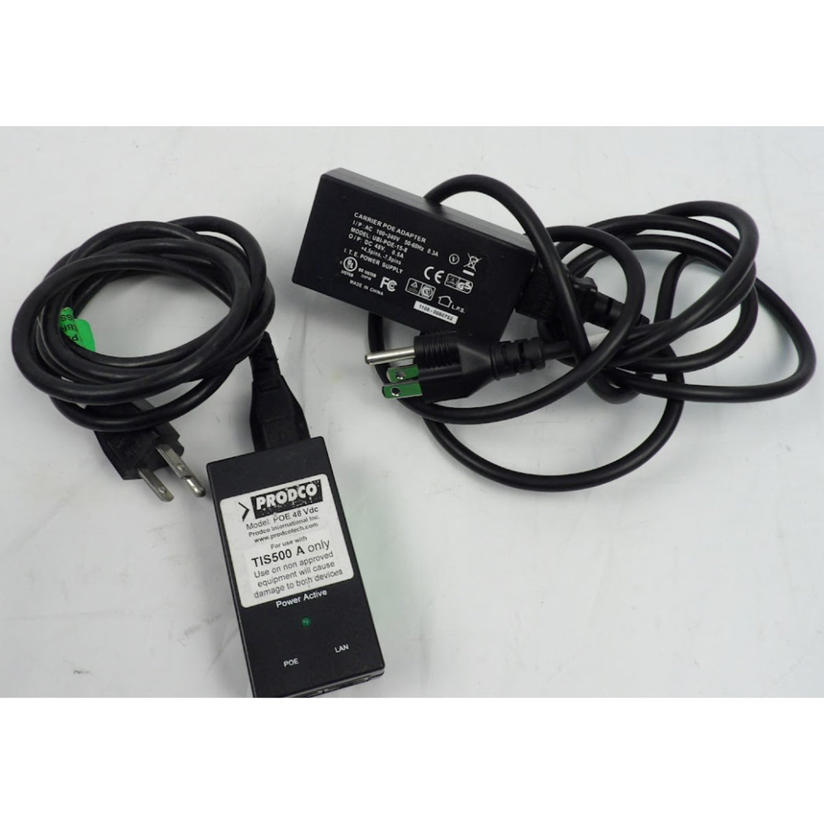 PRODCO PoE Injector 48V 0.5A Gigabit (POE-48-24W-G) 2-Pack for TIS500