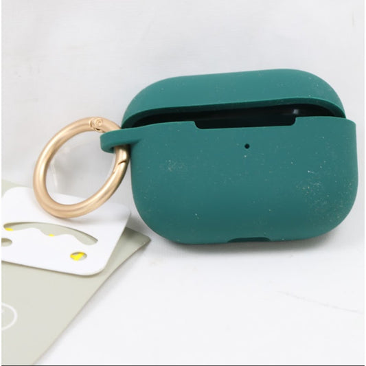 Silicone Earbud Case Cover with Clip for Apple Airpods Pro- Dark Teal