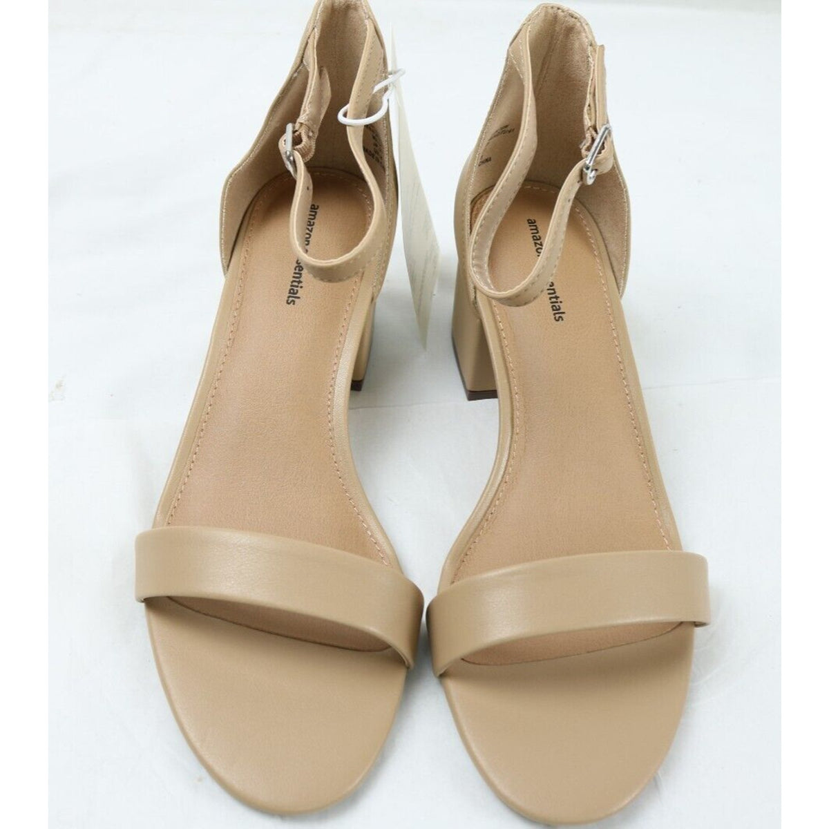 Women's Size 10W Nola One Strap Slip On Slide Heeled Sandals Beige (EU 41)