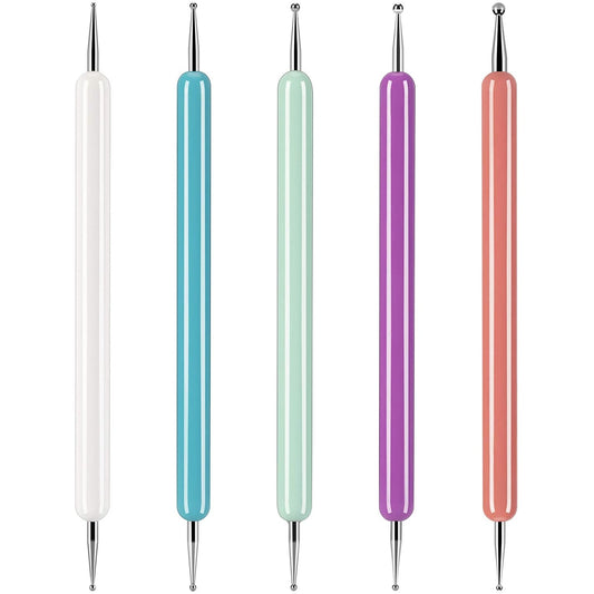 5 Pcs Embossing Stylus Set Pattern Tracing Transfer Paper Nail Art Dotting Tool