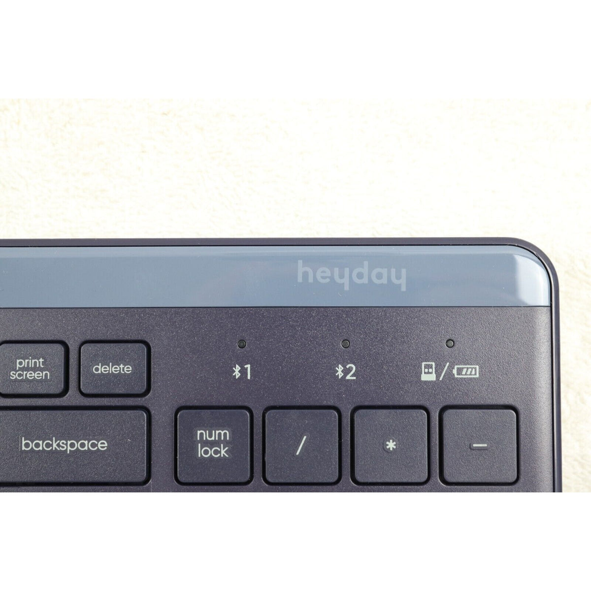 Heyday Bluetooth Wireless Keyboard Multi-Device USB Dongle Midnight Blue Quiet