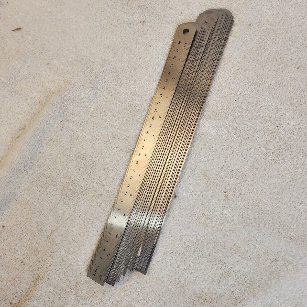 20-Pack Steel Rulers Standard & Metric 12 Inch Length Single Sided Straight Edge